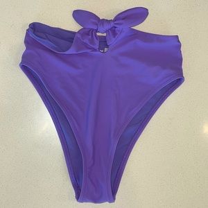 NWOT Purple XS high waist bikini bottoms